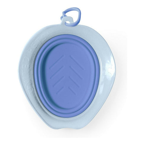 Bebedero United Pets Leaf Portátil Azul